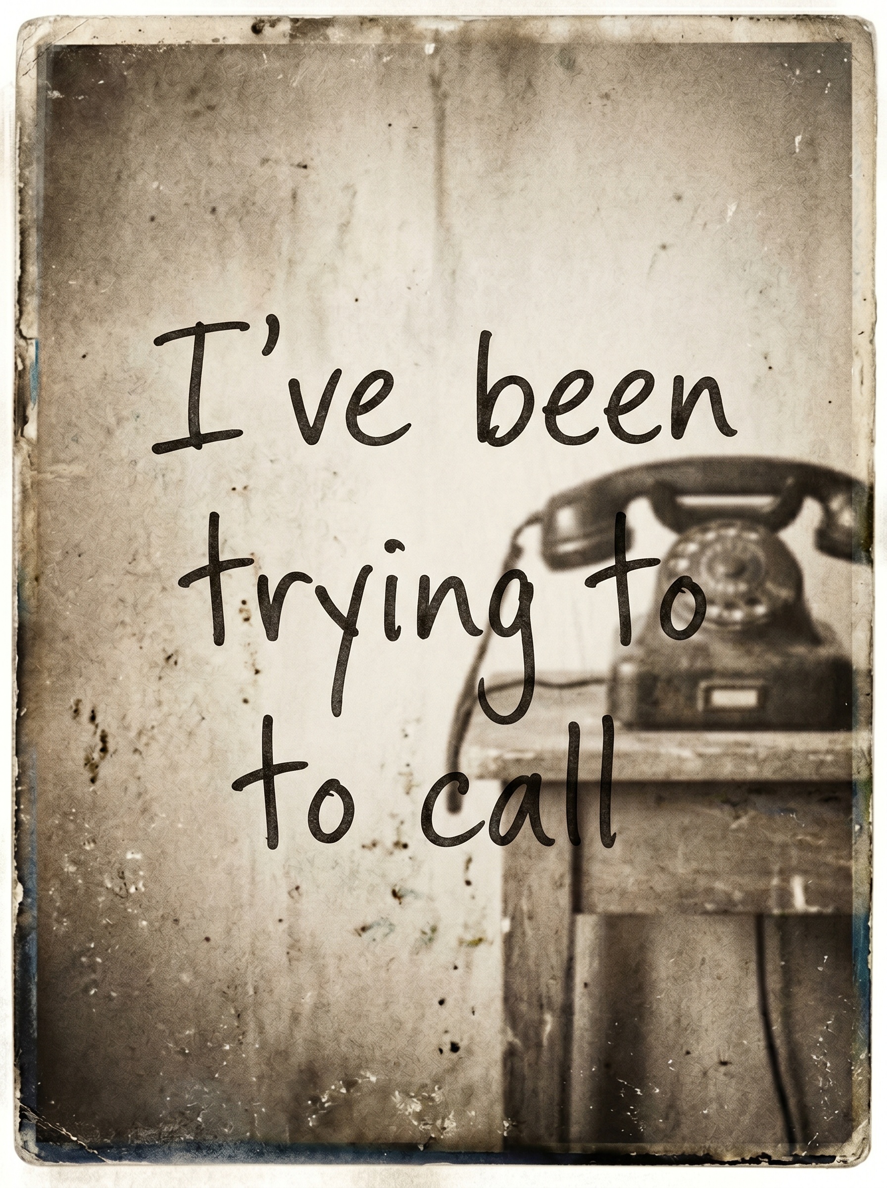 Ho Hey by The Lumineers – 'I've been trying to call' Lyric Art