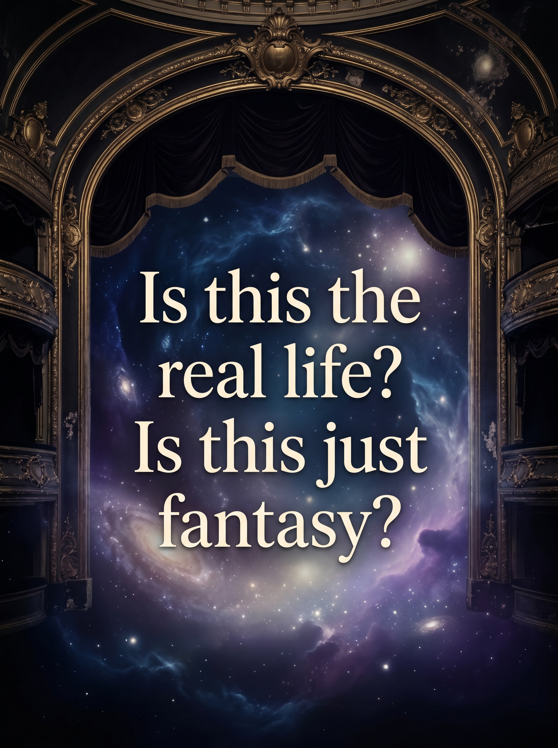 Bohemian Rhapsody by Queen – 'Is this the real life? Is this just fantasy?' Lyric Art