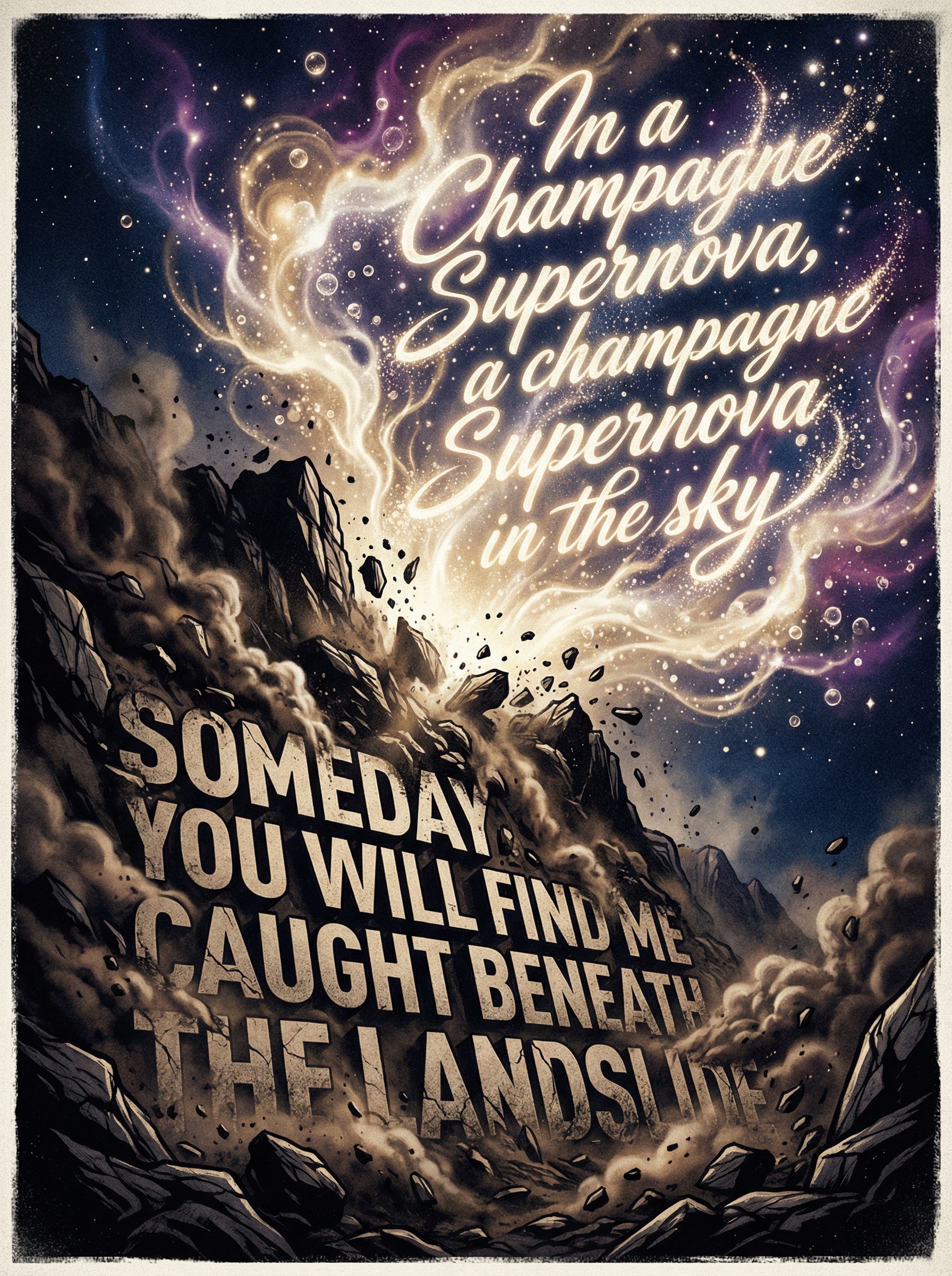 Oasis - Champagne Supernova - Oasis lyric design