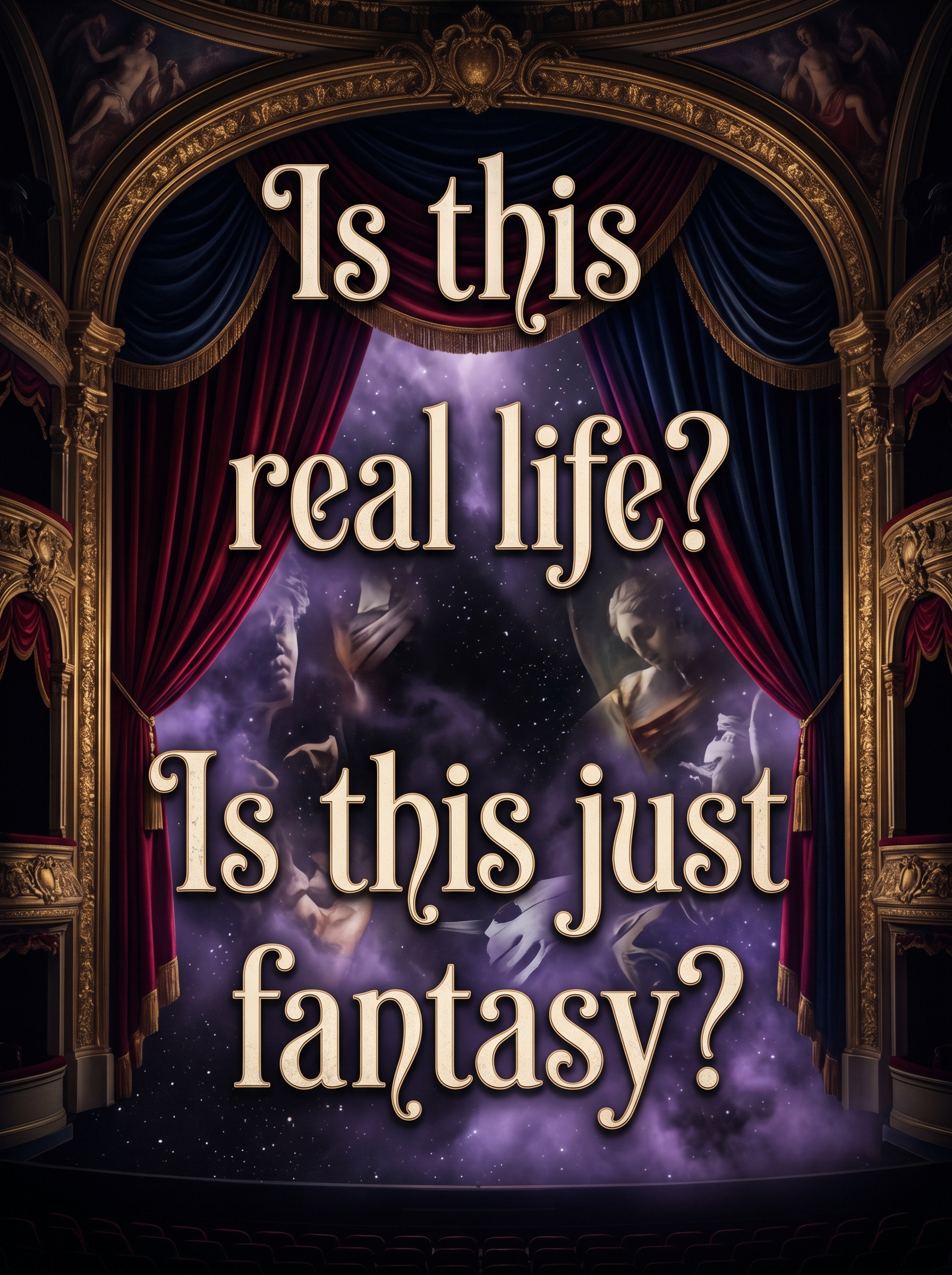 Bohemian Rhapsody by Queen – 'Is this the real life? Is this just fantasy?' Lyric Art