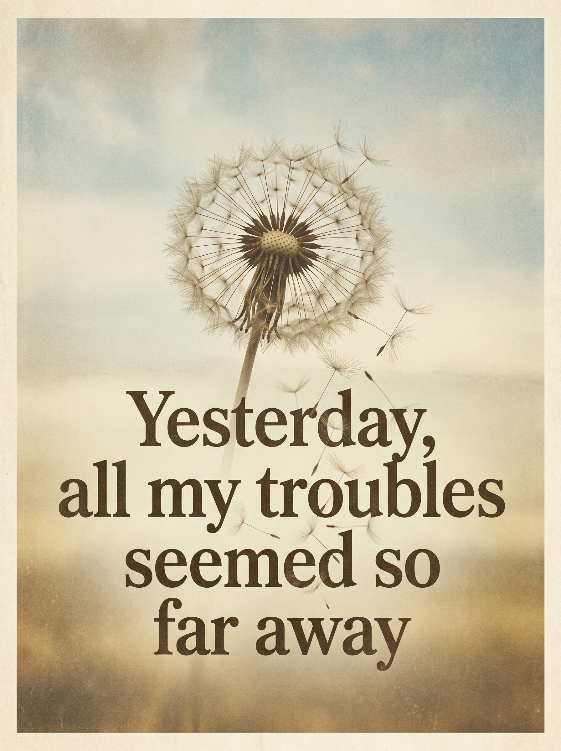 The Beatles - Yesterday - The Beatles lyric design