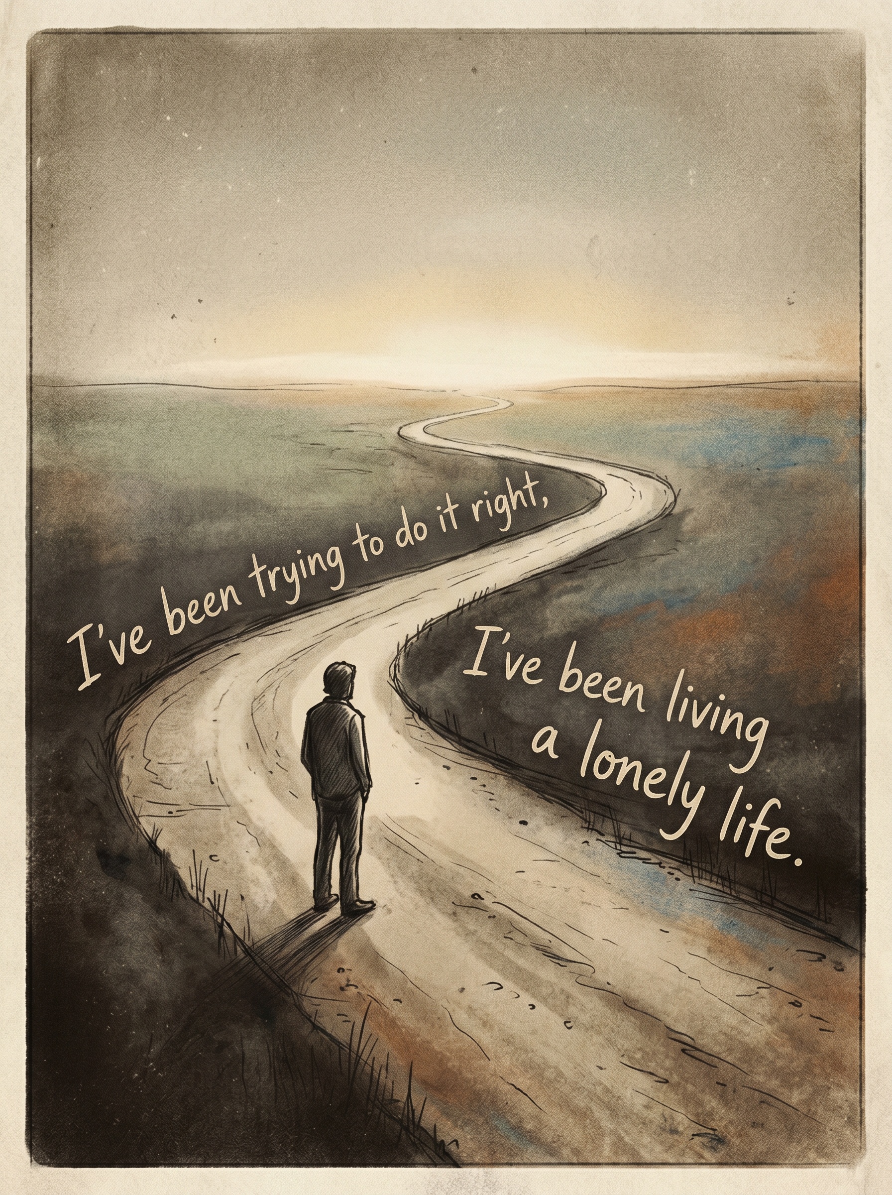 Ho Hey by The Lumineers – 'I've been trying to do it right, I've been living a lonely life.' Lyric Art